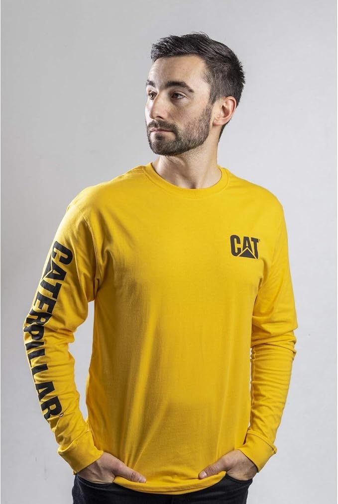 Caterpillar Trademark Banner Long Sleeve Tee Shirts - Image 2