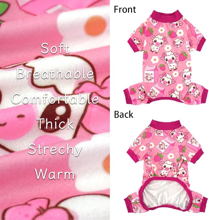 XPUDAC 4 Pack Dog Pajamas for Small Medium Dogs, Strechy Soft Puppy Clothes for - Image 6