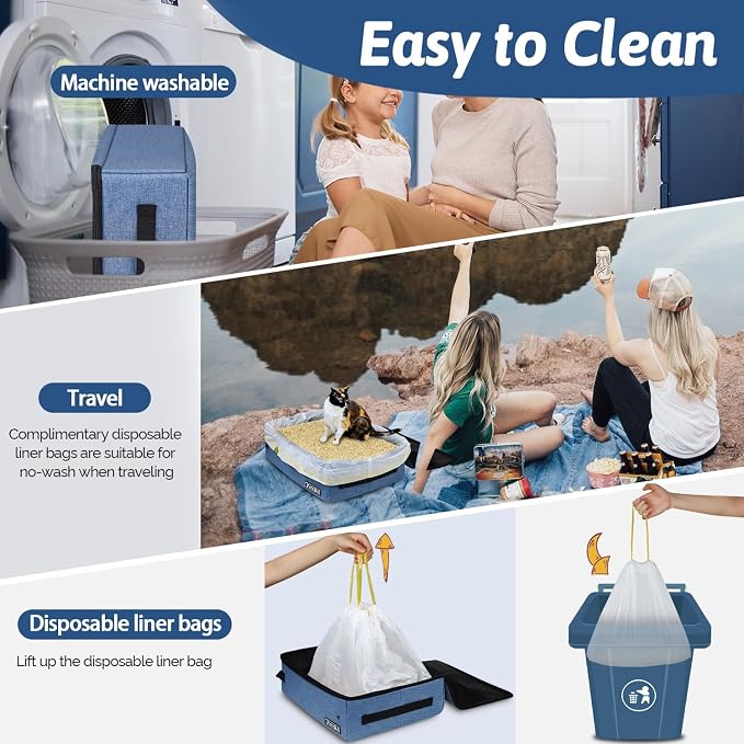 Petskd Portable Cat Travel Litter Box - Image 5