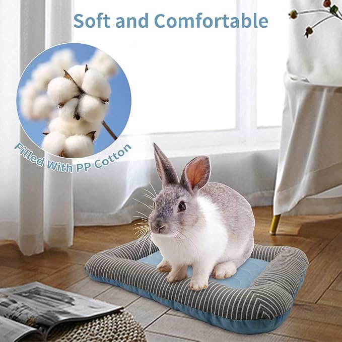 PINVNBY Rabbit Cooling Pad 16.9" L*12.9" W Bunny Bed Mat Ice Silk Summer Pet - Image 6