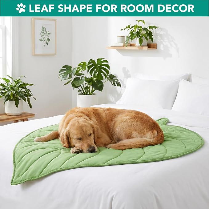 PetAmi Dog Cooling Mat, Leaf Shape, Reversible Cooling Nylon Blanket Soft - Image 5