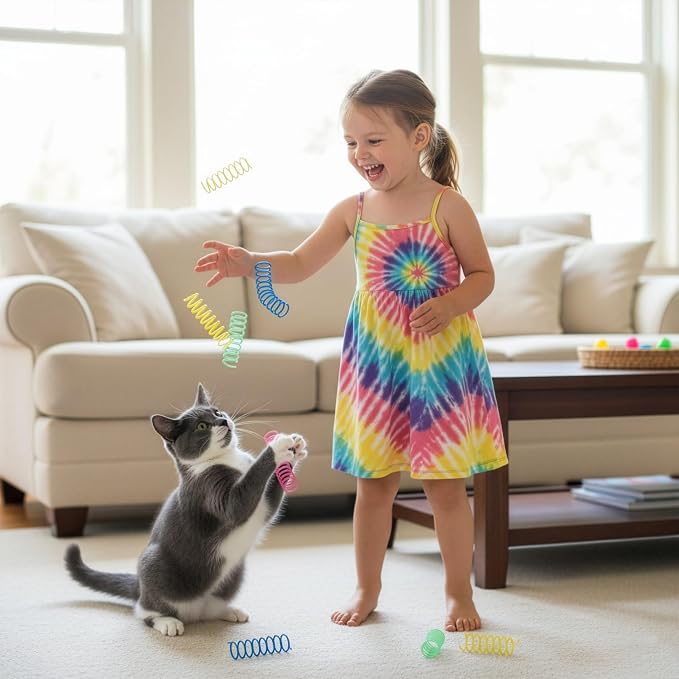 SPOT Colorful Springs Cat Toys – 3" Bouncy Coils - Image 2