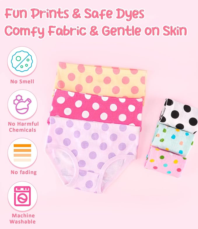 Girls and Toddlers 100% Cotton Underwear Tagless Soft Panties Size 2-3T - Image 6