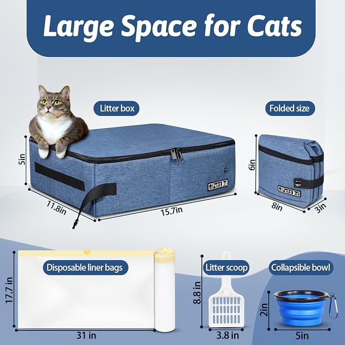 Petskd Portable Cat Travel Litter Box - Image 2