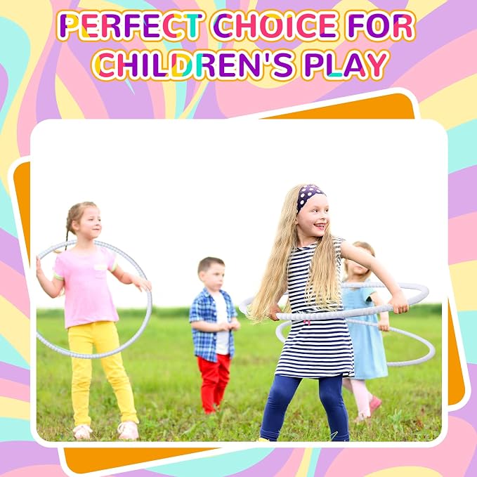 Shappy 6 Pcs Exercise Hoop Detachable Adjustable Plastic Toy Playground Toys - Image 6