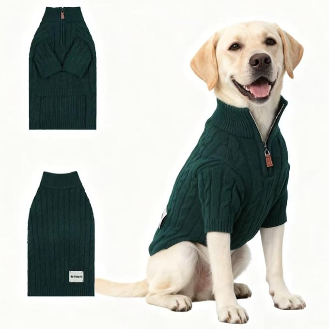 Small/Medium Dog Sweater, Warm Dog Winter Coat w/Sleeves, Comfortable High Neck by H%C3%B3P%C3%AAng-i%C3%BA
