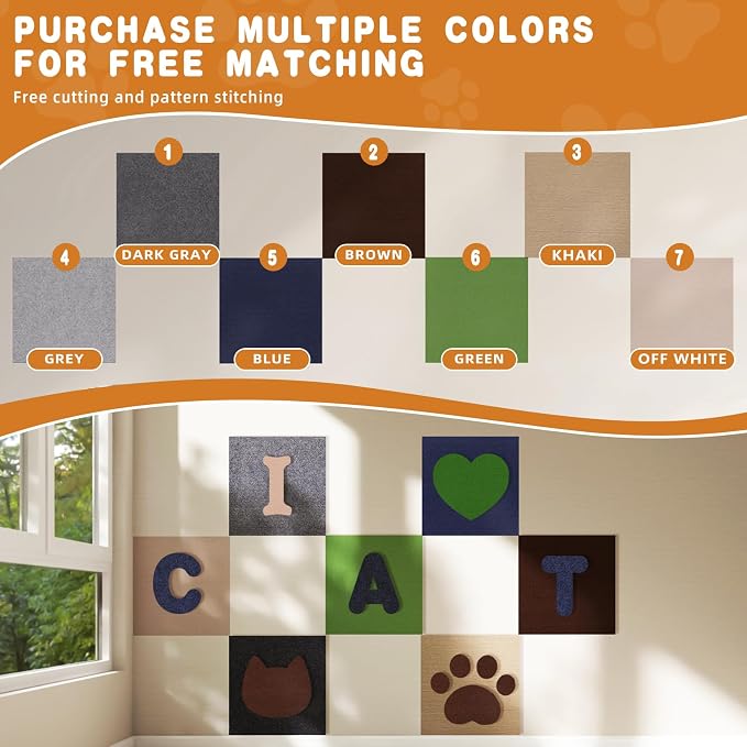 4pack Cat Scratch Couch Furniture and Wall Protector | Adhesive Cat Scratch Pad - Image 7