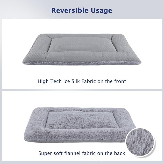 Dog Bed Mat, Crate Pad Reversible, Soft Kennel Pad, Washable Dog Crate Mat - Image 5