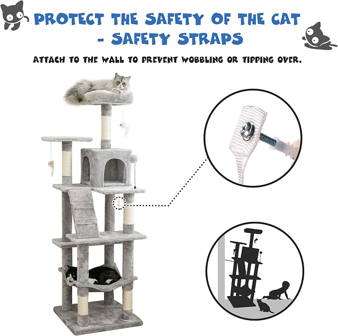 MWPO 63.8 inches Multi-Level Cat Tree - Image 9