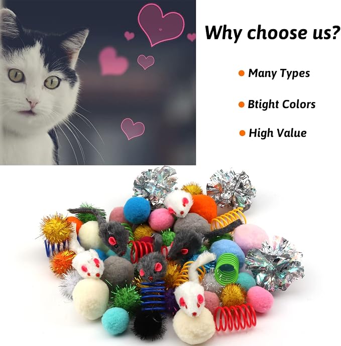 60 Pack Cat Toys - Image 3