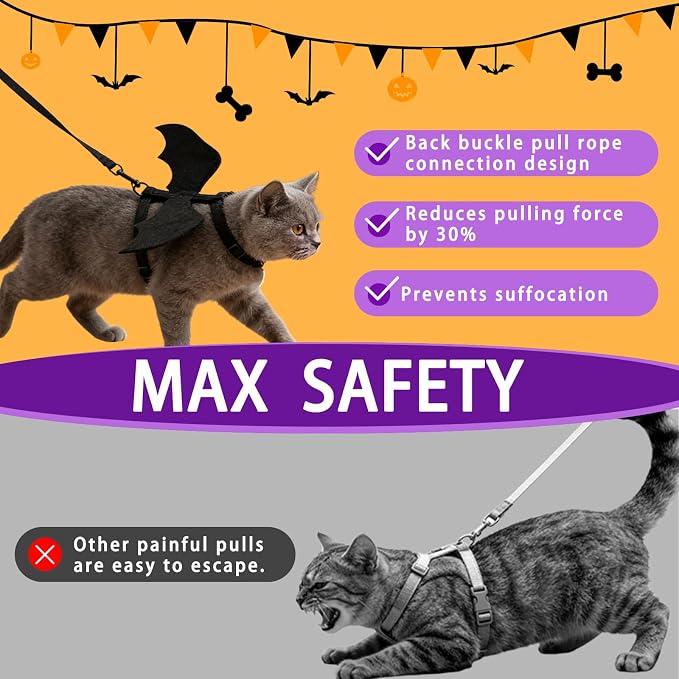 Cat Harness and Leash, Cat Halloween Costumes - Image 6