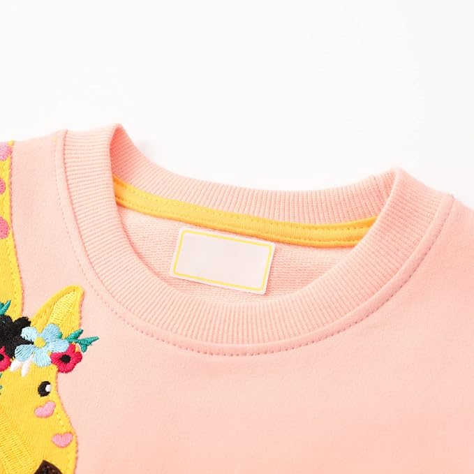 RETSUGO Toddler Baby Girls Sweatshirts Casual Pullover Crewneck Winter Long - Image 3