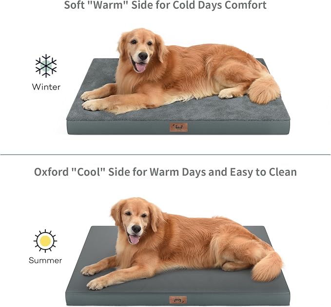 Orthopedic Dog Bed for Large Dogs, Plush Washable Pet Bed for Large Size Dogs - Image 3