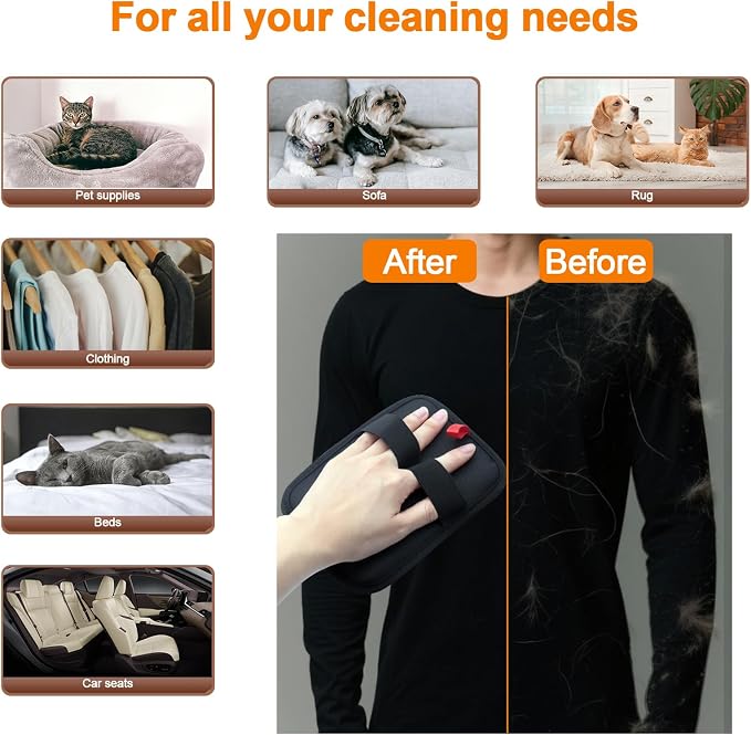 Pet Hair Removal Glove for Small Hands, Reusable Grooming & Shedding Tool - Image 6
