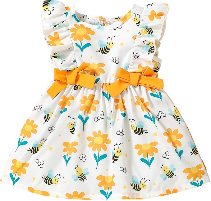 Mioglrie Baby Girl Dress Summer Girl Clothes Infant Outfits Newborn Ruffle by Mioglrie
