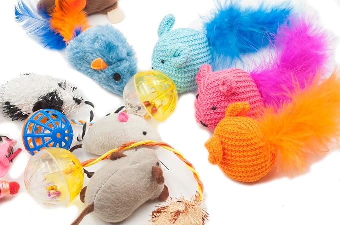 Fashion's Talk Mouse Cat Toys Mixed Bag 27 Assorted Mice Toy - Image 3