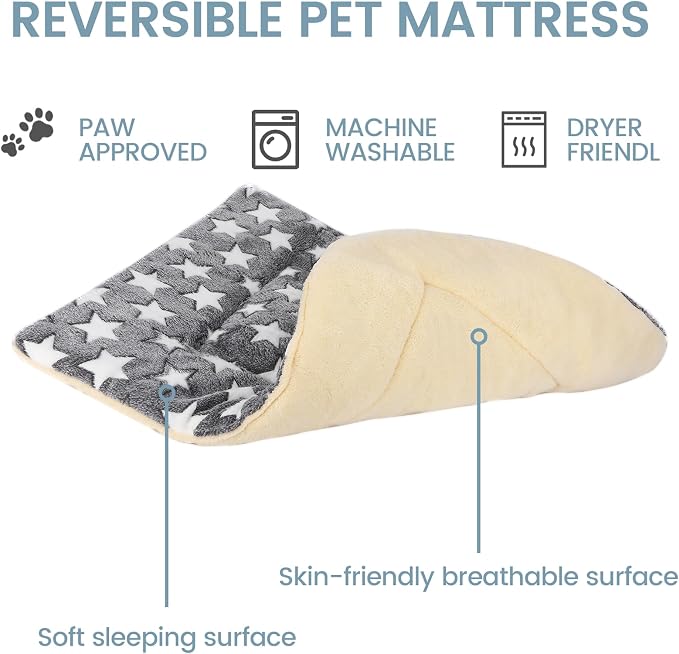 Dog Bed Pet mat Dog Box mat Machine Washable Grey - Image 3