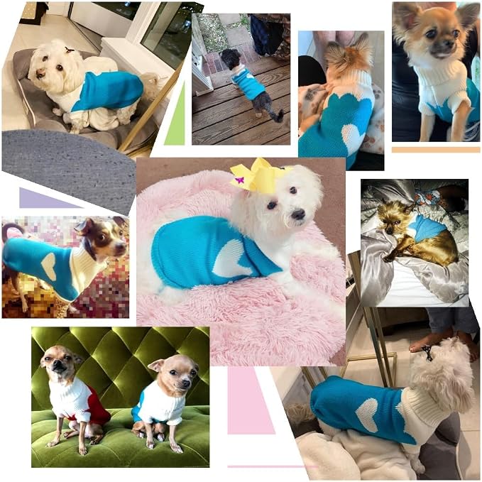 CHBORCHICEN Pet Dog Sweaters Classic Knitwear Turtleneck Winter Warm Puppy - Image 6