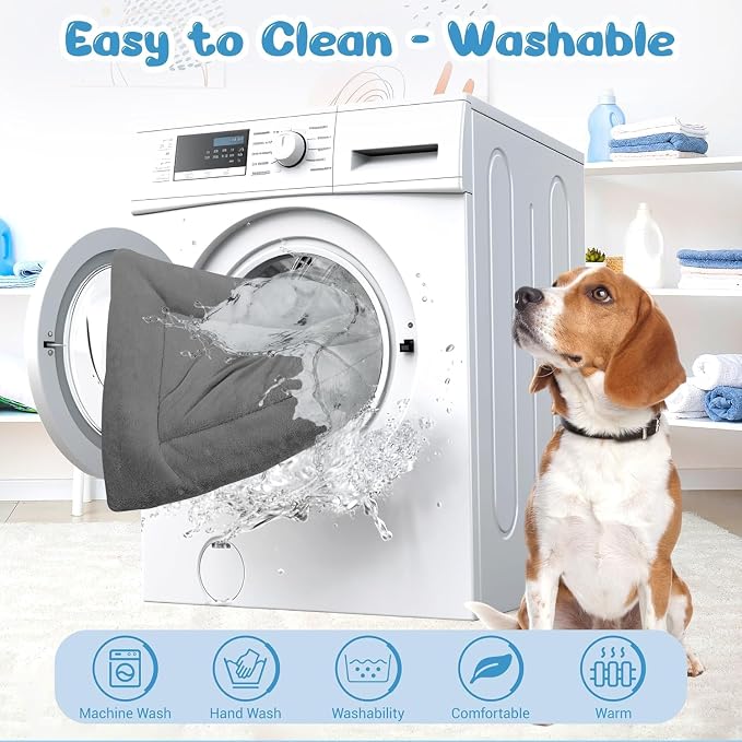 Dog Crate Pad Washable, Plush 24 x 18 Inch Anti-Slip Kennel Mat - Image 4