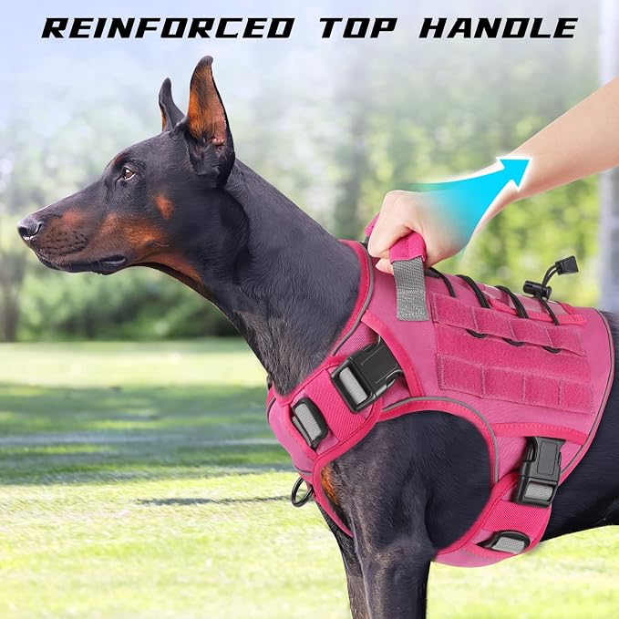 WINGOIN Tactical Dog Harness for Extra Large Dogs, Heavy Duty No Pull Dog - Image 4