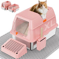 Removable Stainless Steel Cat Litter Box by PEDIBAT