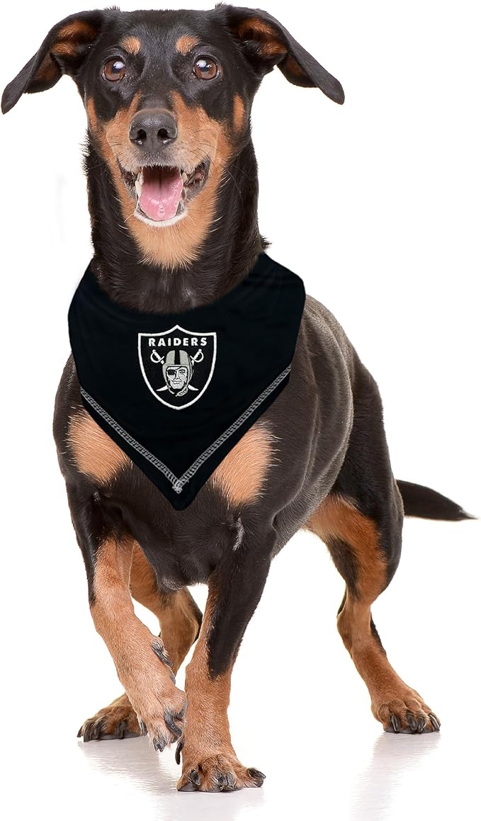 Pets First NFL Las Vegas Raiders TIE Bandana, Large/X-Large. Dog Bandana Scarf - Image 3