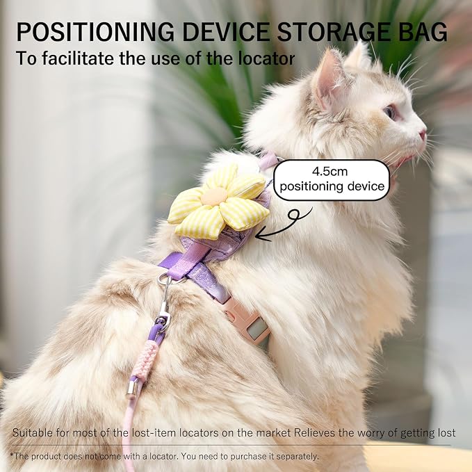 Rainbow Sunflower Cat Harness Set - Image 3
