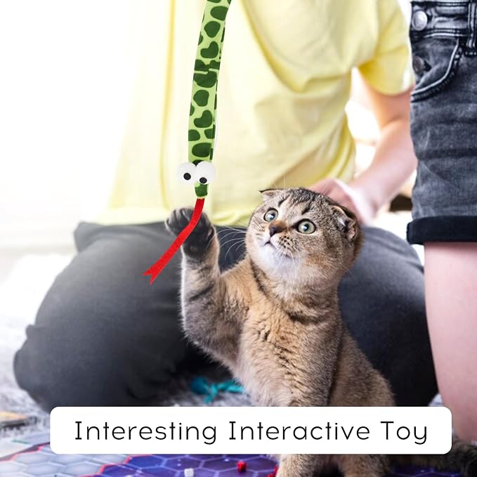 Andiker Cat Wand Toy, 44 Inches Plush Cats Snake Toys - Image 4