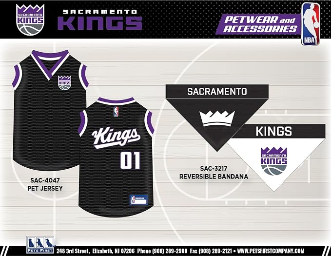 Pets First NBA Sacramento Kings Mesh Dog Jersey - Image 6