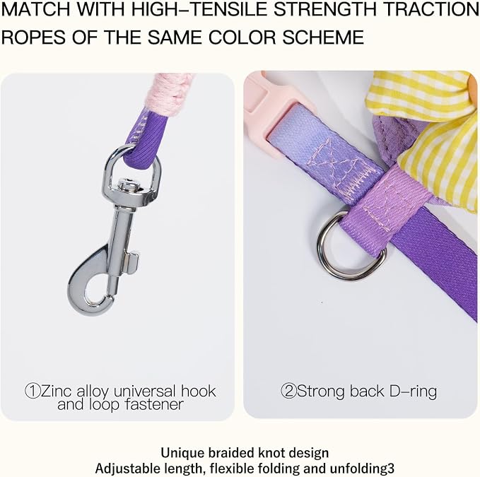 Rainbow Sunflower Cat Harness Set - Image 7
