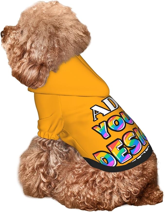 Custom Dog Hoodie for Small Pets, Personalized Photo Text Pet Warm Pullover - Image 7