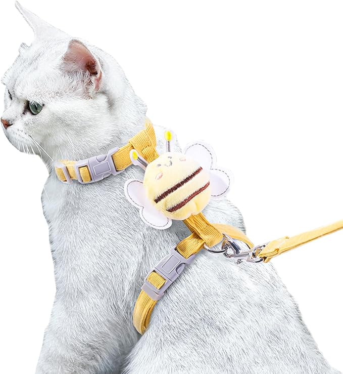 Cat Harness and Leash Set for Outdoor Travel Walking Escape Proof Soft Safe by WELLYUK