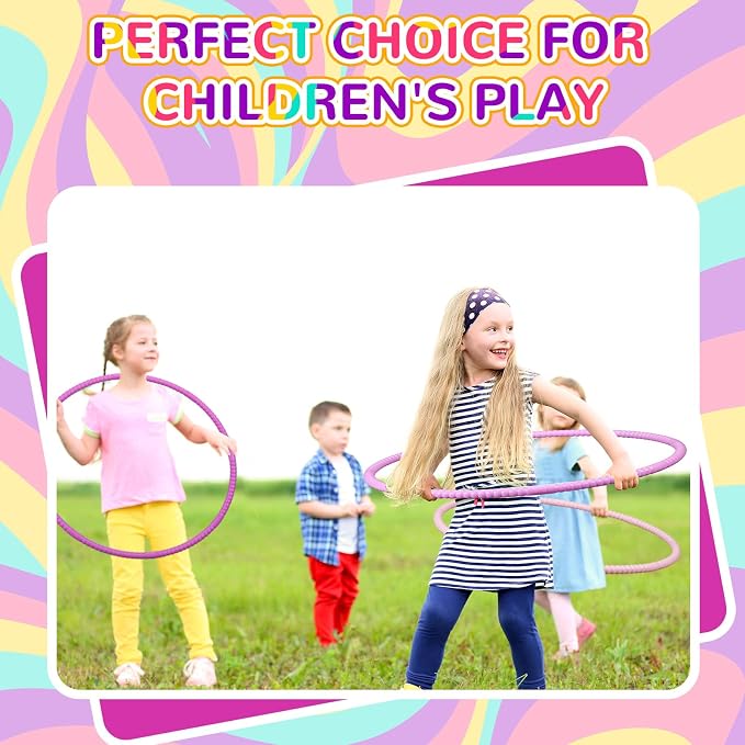 Sratte 12 Pcs Toy Hoop for Kid Detachable Adjustable Toy Hoop Colored Exercise - Image 5