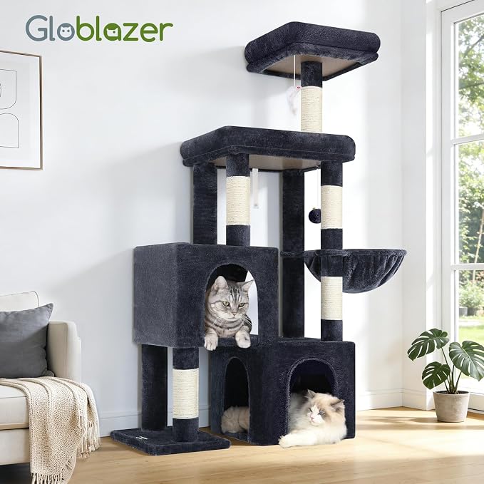 Globlazer Cat Tree Condo Tower for Multiple Indoor Cats, 52in Multi-Level Cat - Image 7
