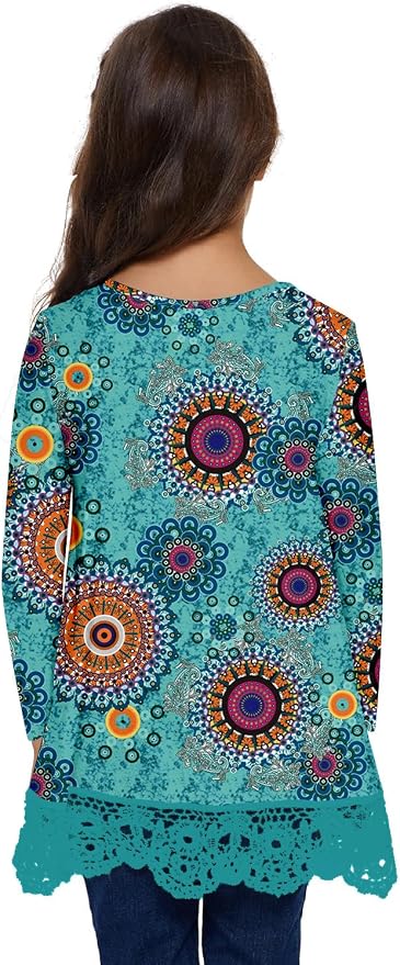storeofbaby Girls Casual Tunic Tops Short Sleeve Loose Soft Blouse T-Shirt - Image 5