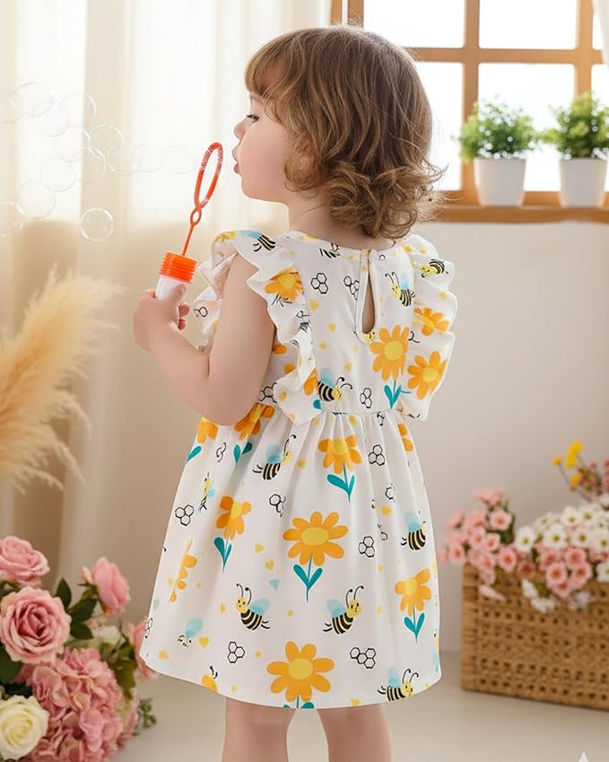 Mioglrie Baby Girl Dress Summer Girl Clothes Infant Outfits Newborn Ruffle - Image 4