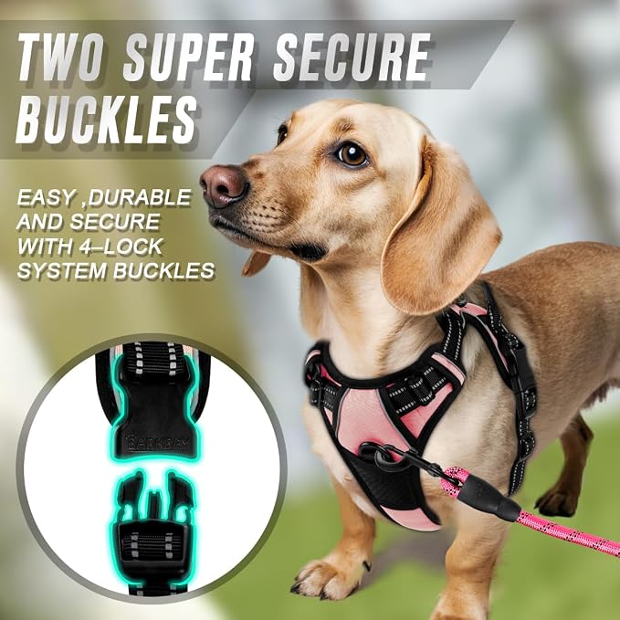 BARKBAY No Pull Dog Harness Front Clip Heavy Duty Reflective Easy Control Handle - Image 4