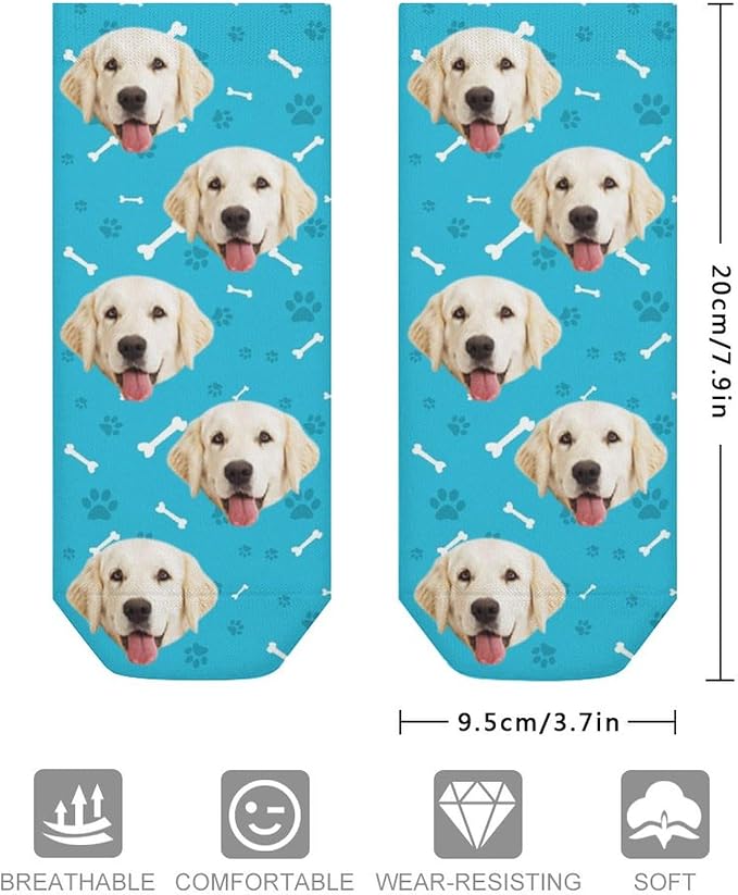 Personalized Ankle Socks with Face Custom Photo Socks Low Cut Ankle Socks - Image 3