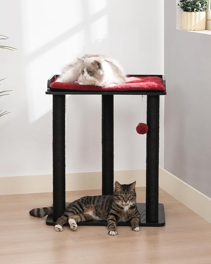 FourFurPets 26.7in Large Cat Tree Tower Condo, Cat Scratch Posts - Image 3