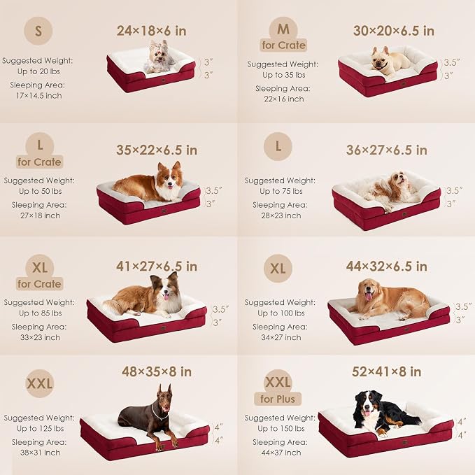 EHEYCIGA Orthopedic Dog Beds for Extra Large Dogs, Waterproof Memory Foam XL - Image 2