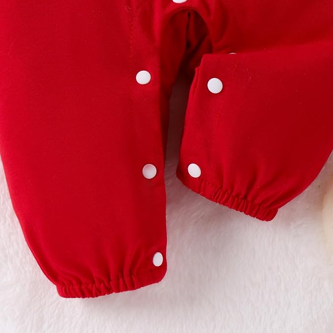 Baby Girl Clothes Newborn Romper Cute Cat Ruffled Long Sleeve Love Fall Winter - Image 7