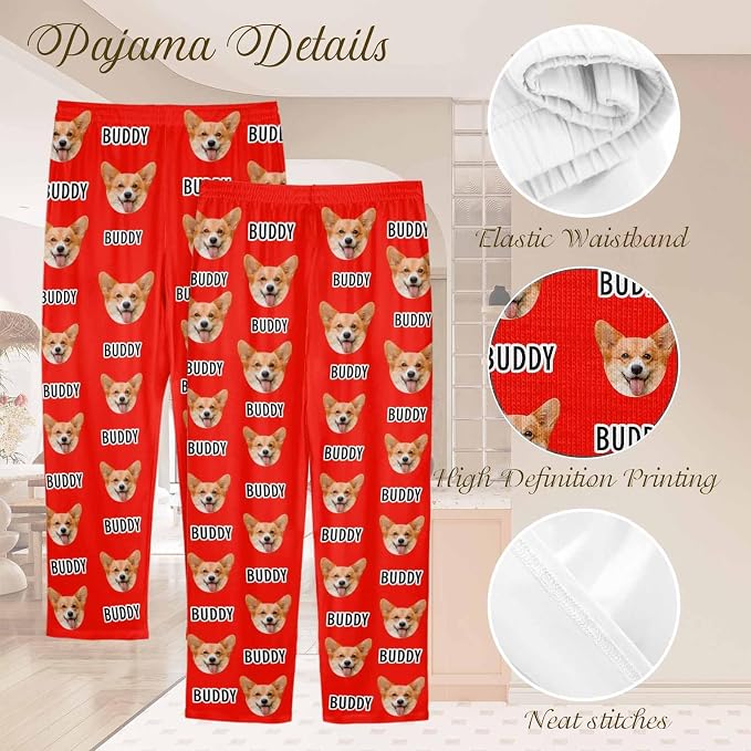 Custom Couple Pajama Pants Sock - Image 4