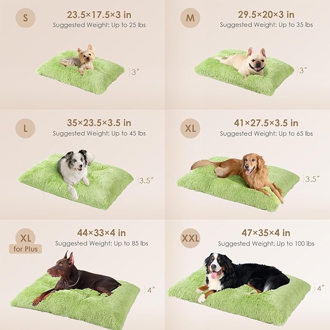 EHEYCIGA Fluffy Dog Crate Bed for Medium Dogs, Plush Faux Fur Crate Pad - Image 3
