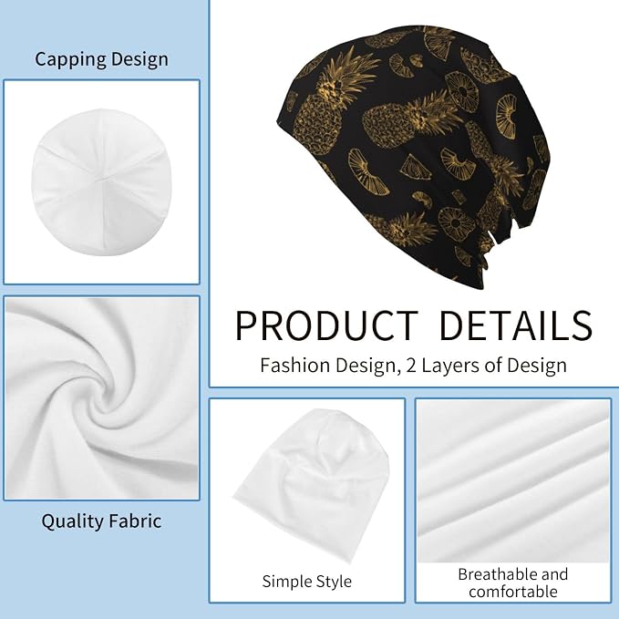 Beanie Hat Skull Cap Chemo Hat Slouchy Cap Headwear Stretch Knitted Hats - Image 4