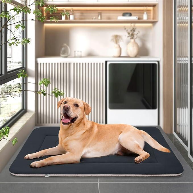 JoicyCo Extra Large Dog Bed Soft Dog Crate Pad Mat, 48 in Non-Slip Bottom - Image 7