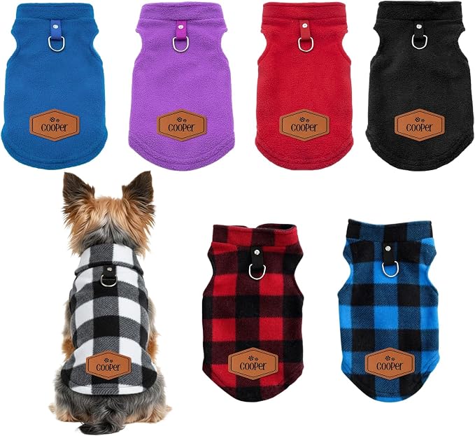 Personalized Fleece Dog Sweater by Dyoart
