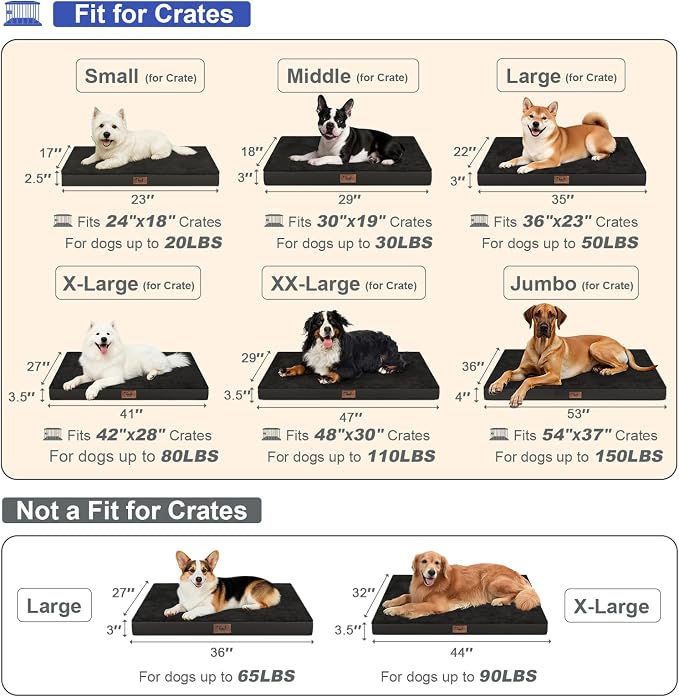 Orthopedic Dog Bed for Extra Large Dogs, XL Comfort Pet Mat for Large Sized Dog - Image 2