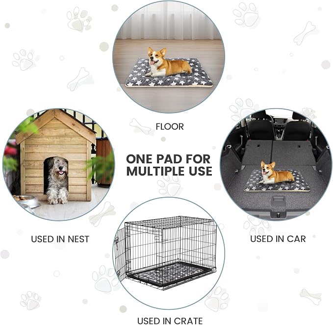 Dog Bed mat Pet mat Dog Box mat Machine Washable Grey - Image 3