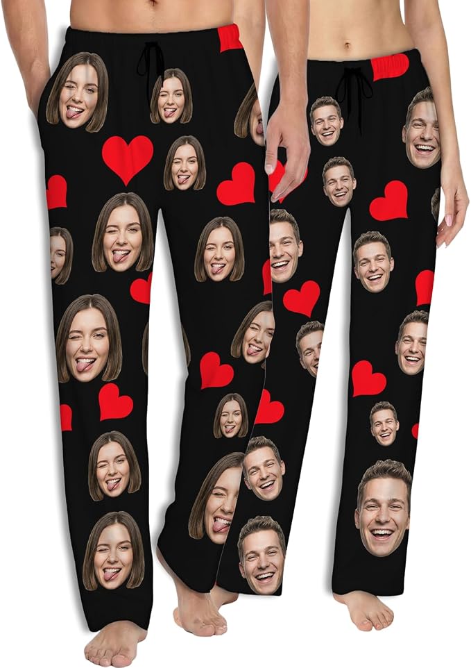 Custom Pajamas Pants With Photo Face Custom PJ Pants Personalized Gifts by KAOEED
