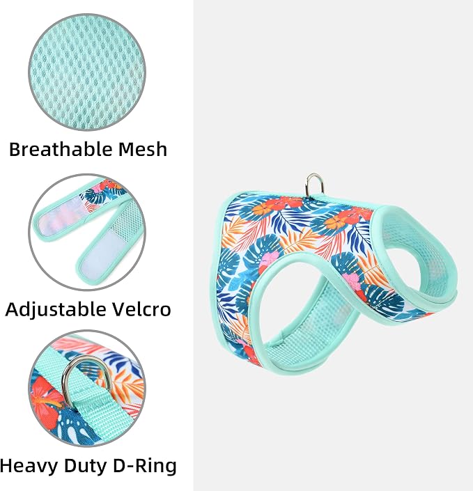Mile High Life Dog Harness, Air Mesh Floral Vest Harness - Image 7